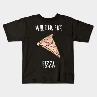 Will run for pizza Kids T-Shirt